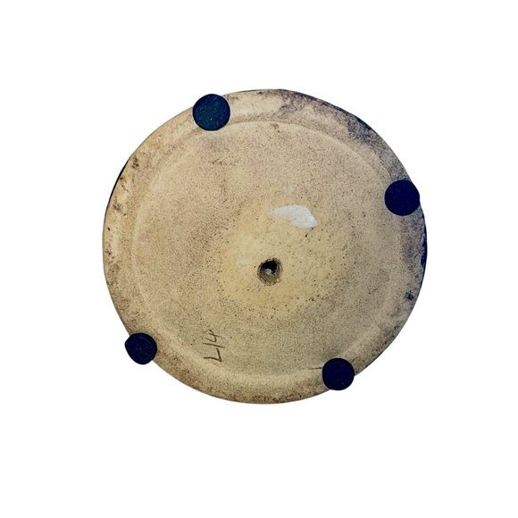 Vintage Italian Majolica ceramic songbird perched on a branch/w pine cones 7”x4” - Picture 6 of 8